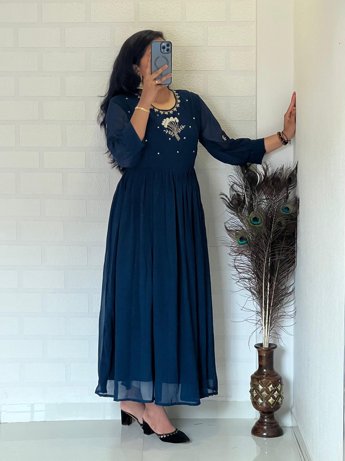 Georgette Handwork Kurti for Wedding & Festive Wear