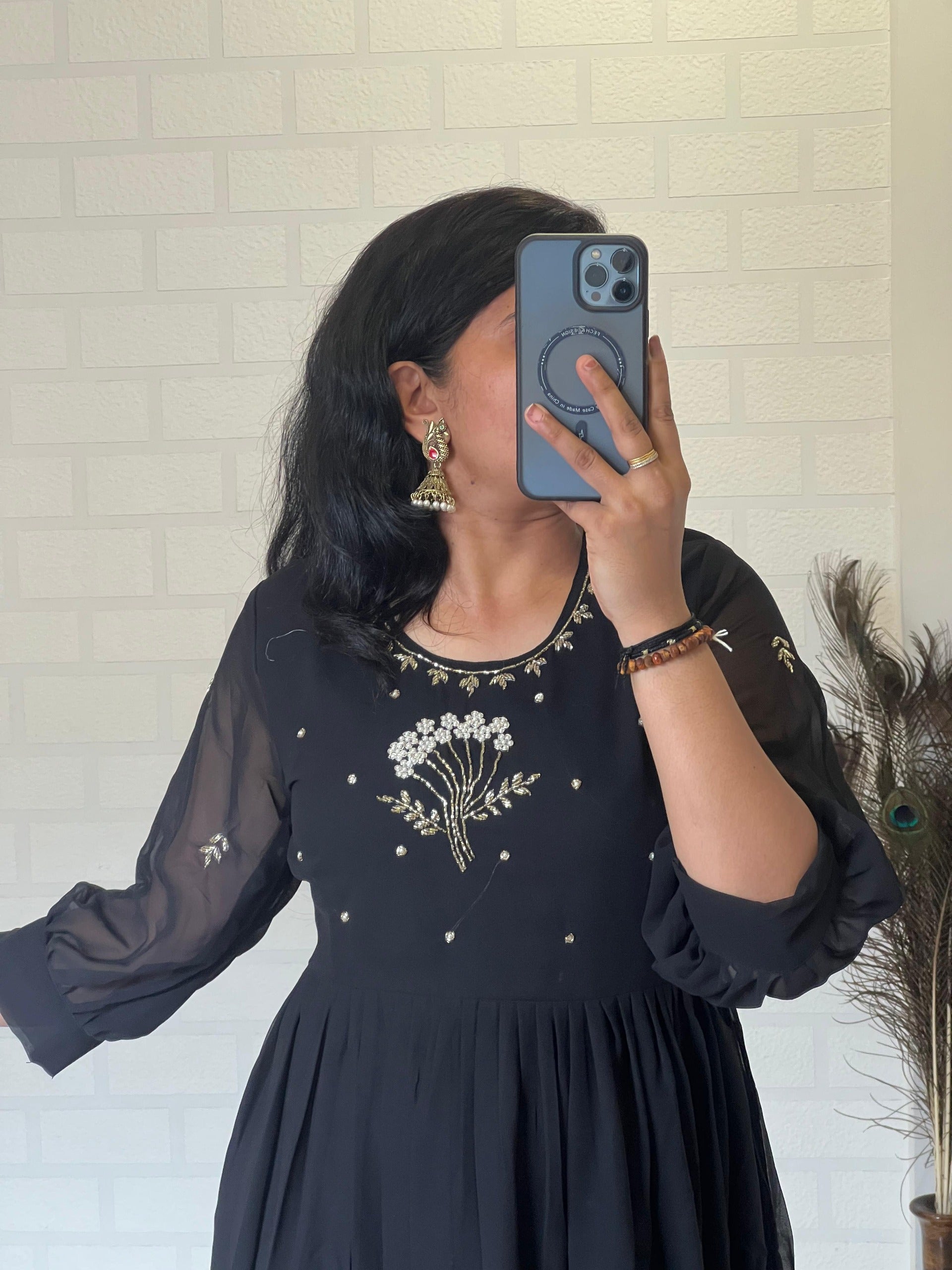 Georgette Handwork Kurti for Wedding & Festive Wear