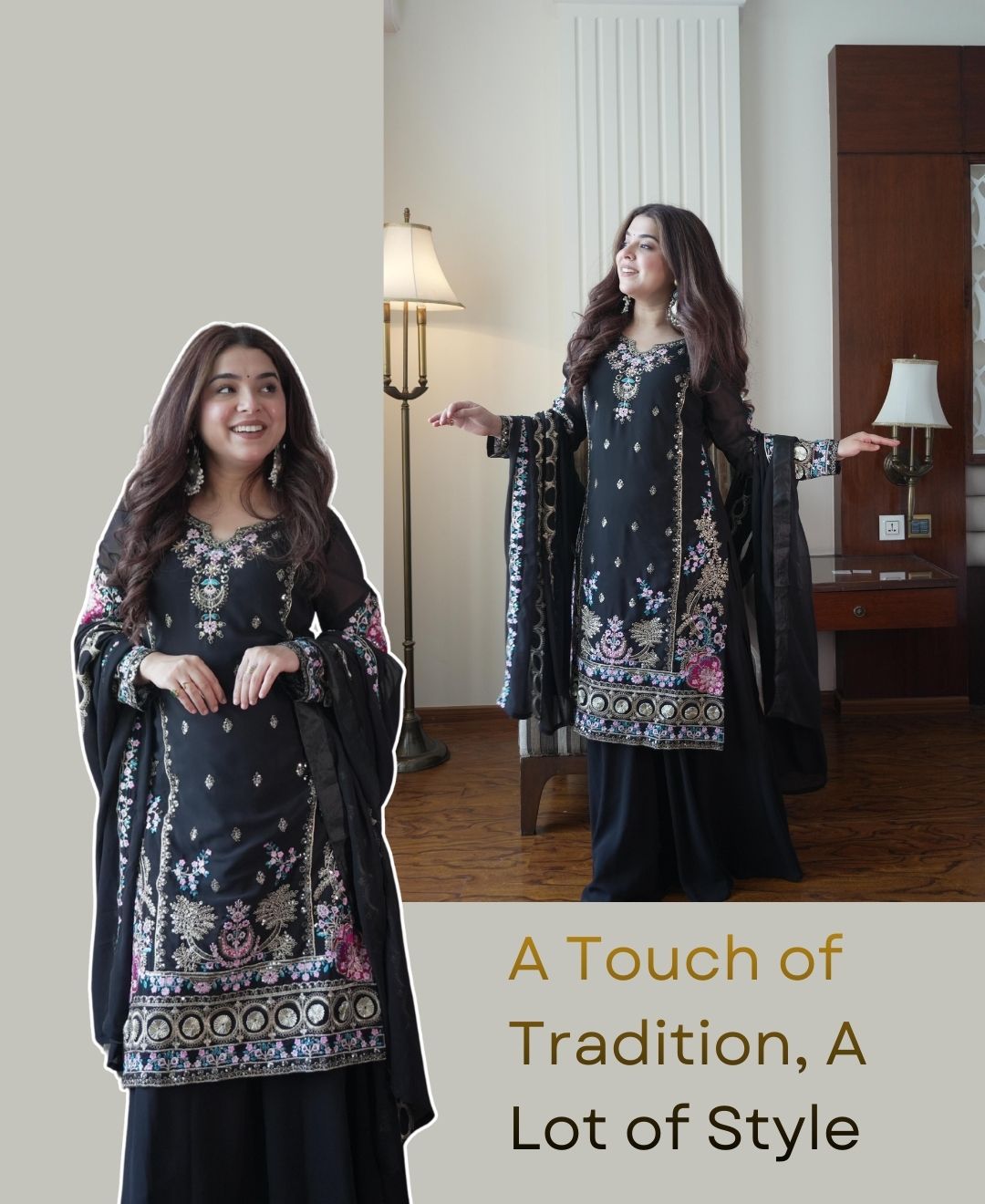 Georgette Kurti Palazzo Set