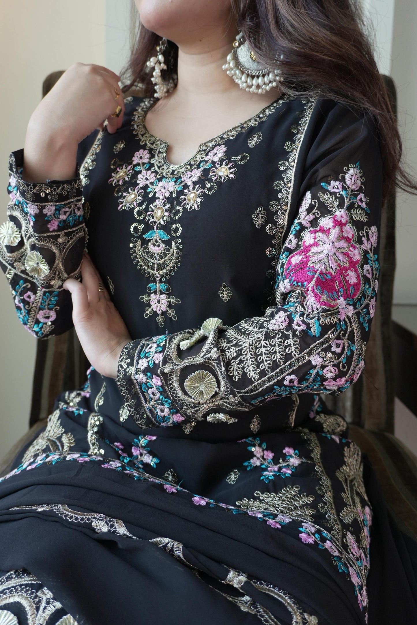 Georgette Kurti Palazzo Set