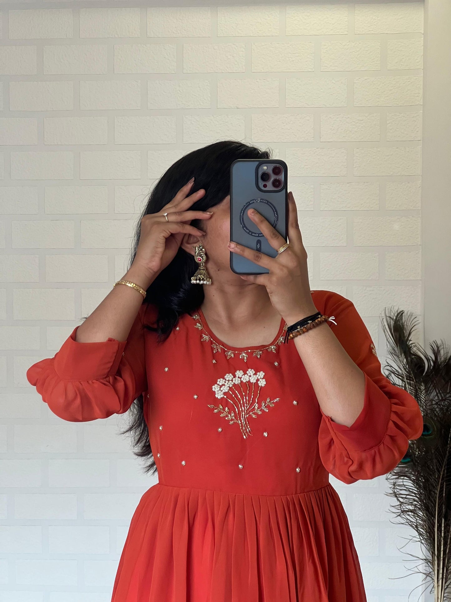 Georgette Handwork Kurti for Wedding & Festive Wear