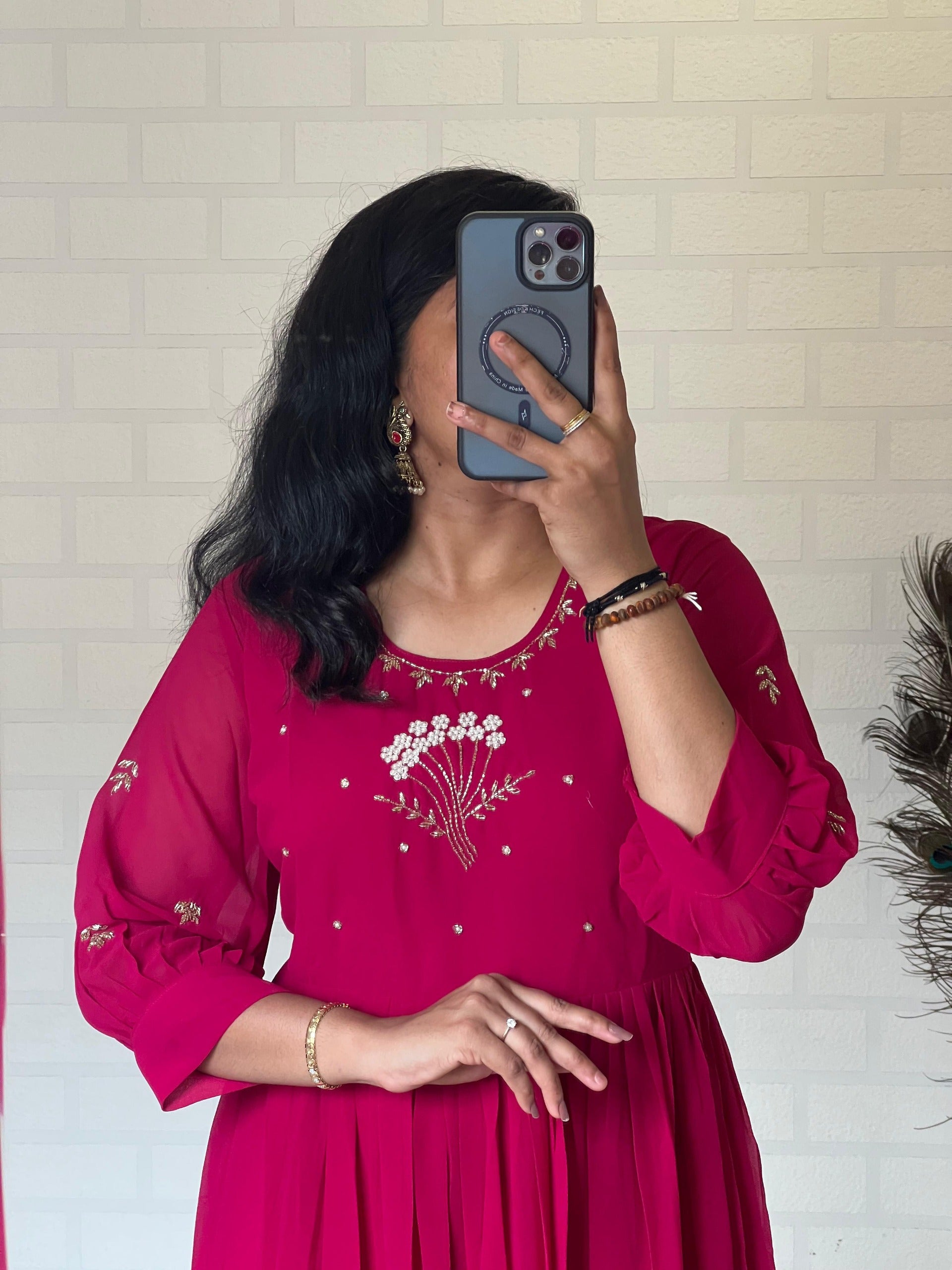 Georgette Handwork Kurti for Wedding & Festive Wear