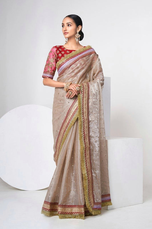 Graceful Designer Saree with Embellished Sequin Border