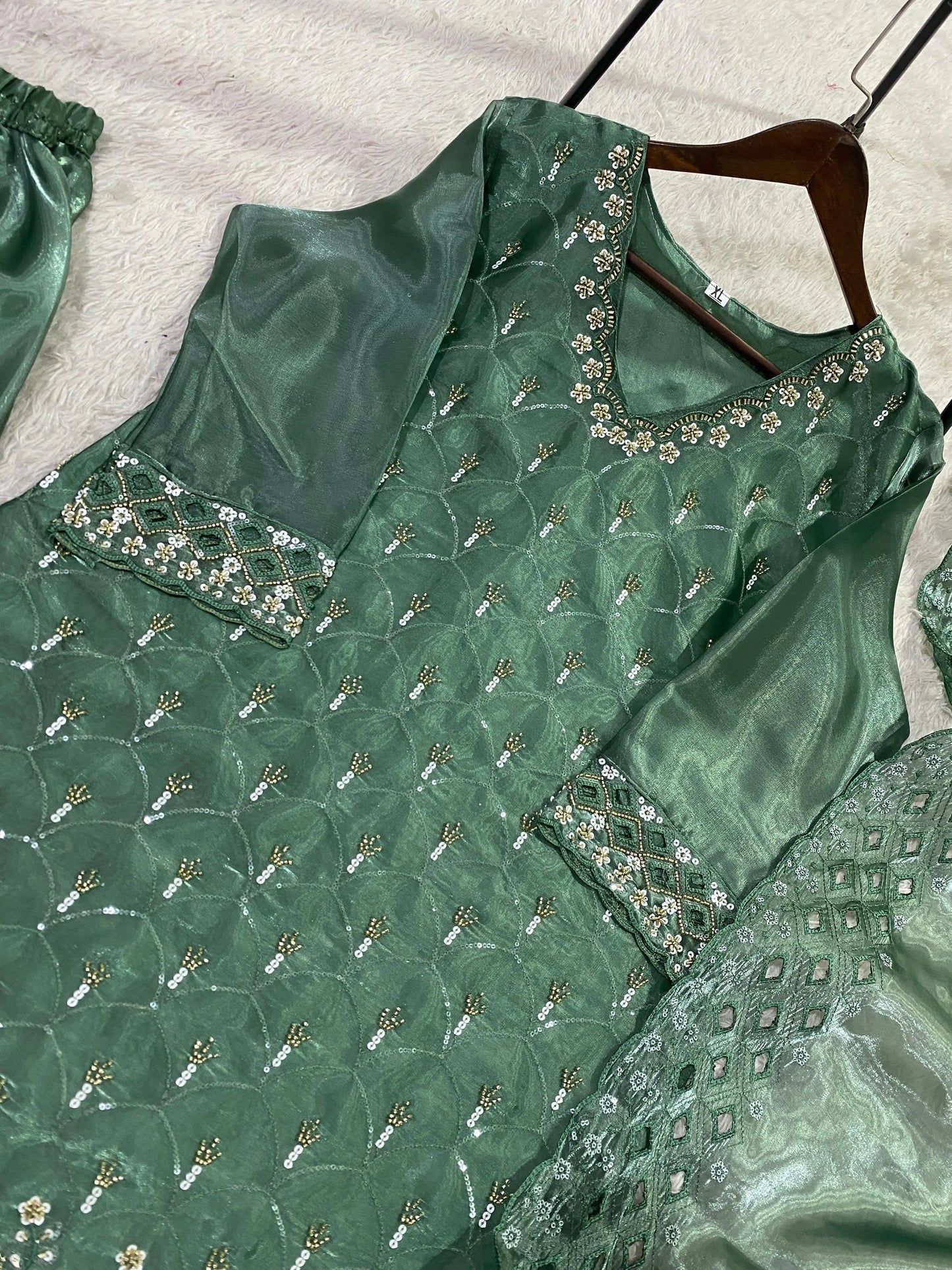 Green Traditional Suit for Women