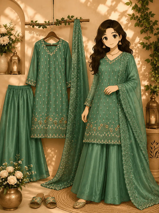 Green Traditional Suit for Women