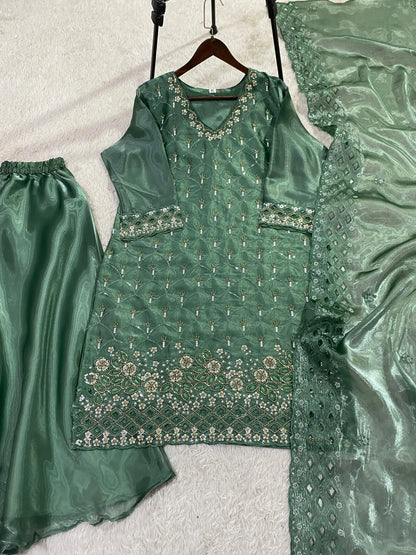 Green Traditional Suit for Women