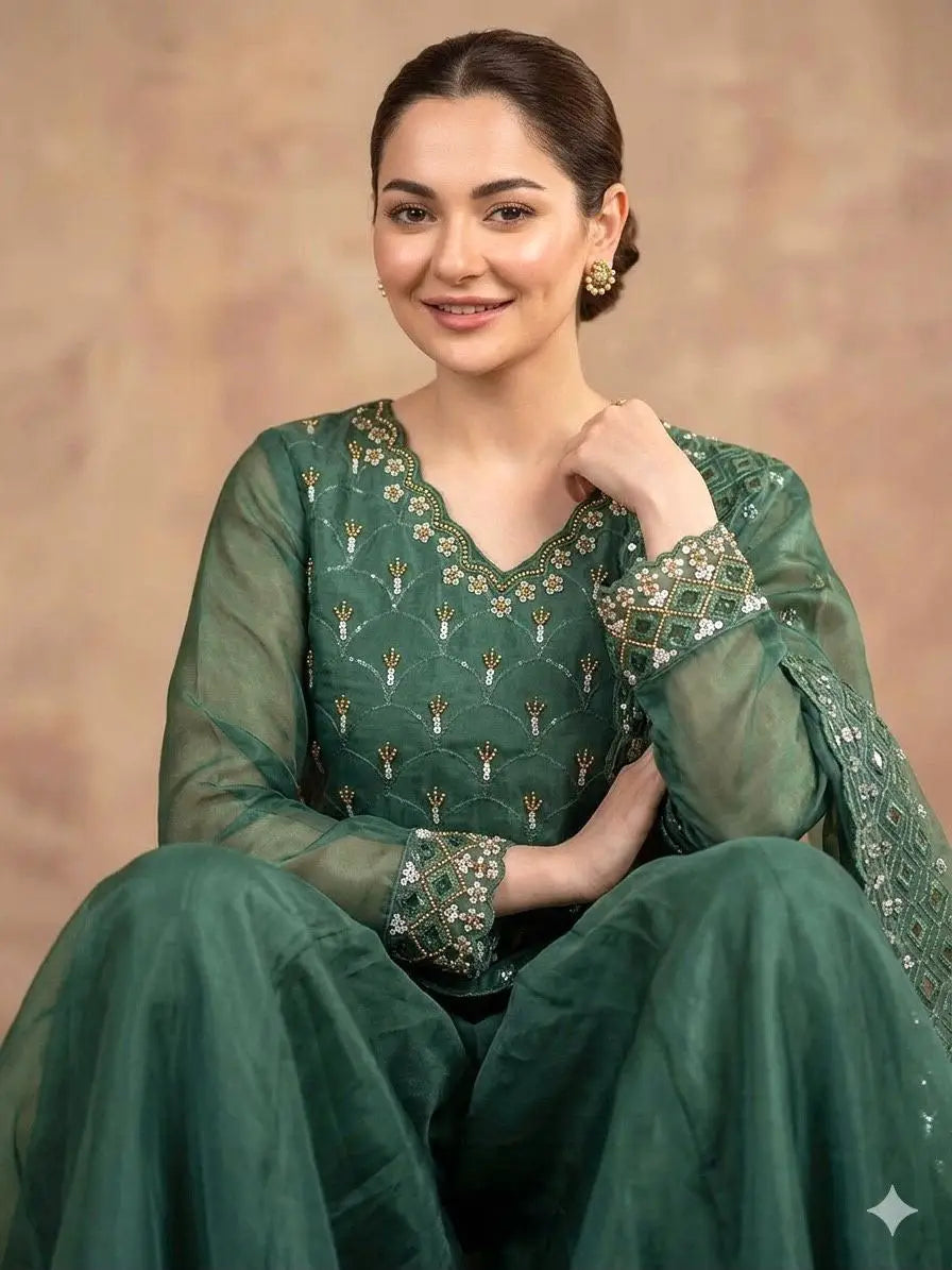 Green Traditional Suit for Women