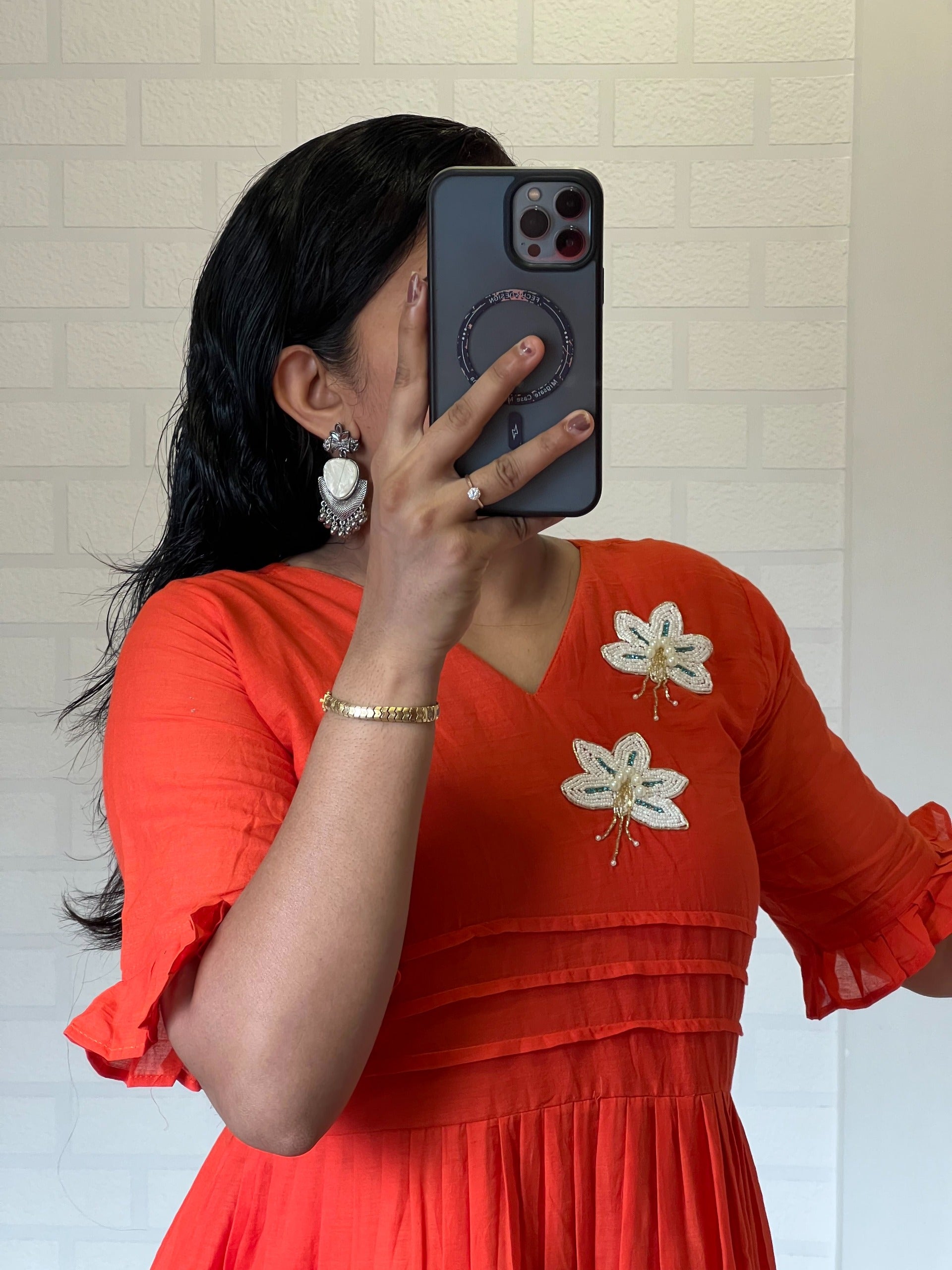 Handwork Mul Cotton Kurti for Festive & Gift Wear
