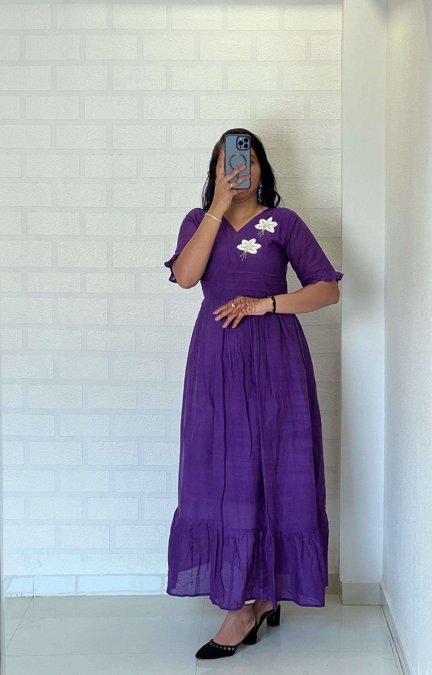 Handwork Mul Cotton Kurti for Festive & Gift Wear
