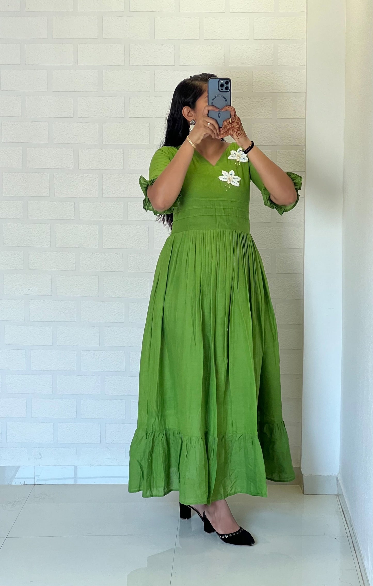 Handwork Mul Cotton Kurti for Festive & Gift Wear
