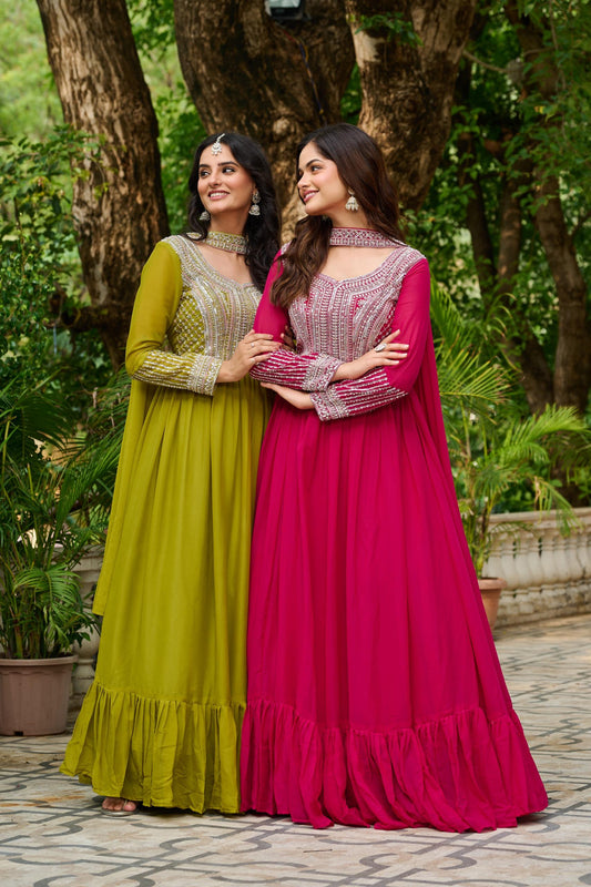 Heavy Embroidered Anarkali Gown Set | Wedding Collection