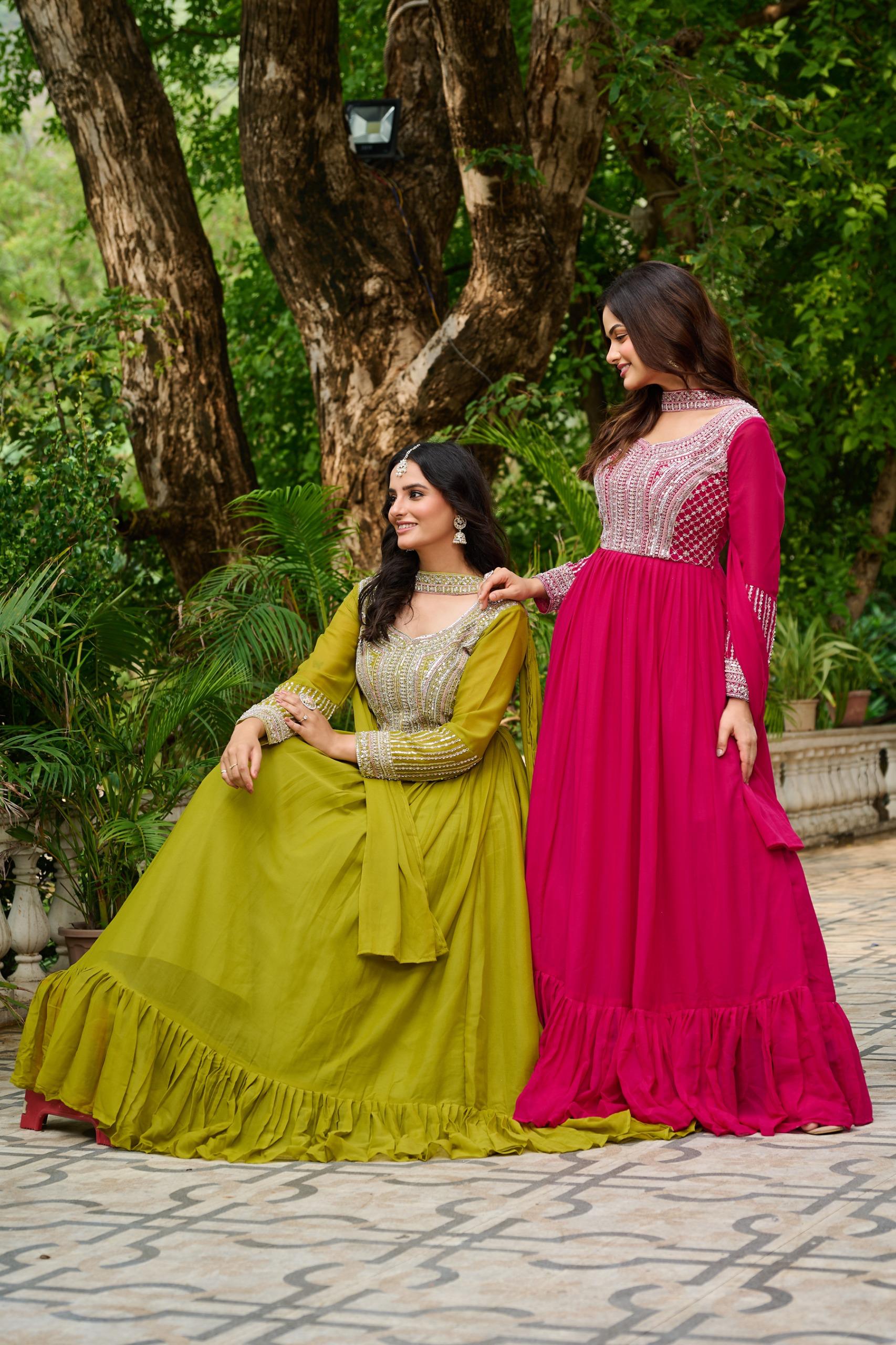 Heavy Embroidered Anarkali Gown Set | Wedding Collection