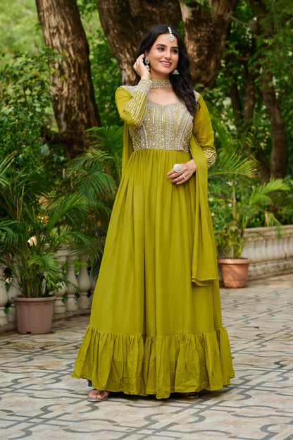 Heavy Embroidered Anarkali Gown Set | Wedding Collection