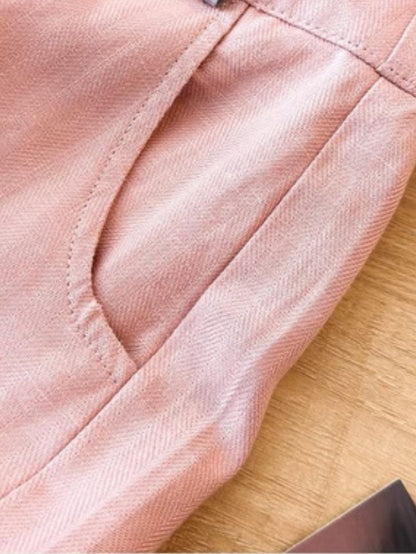 High-Waist Straight Trousers for Women  Casual Summer Pants