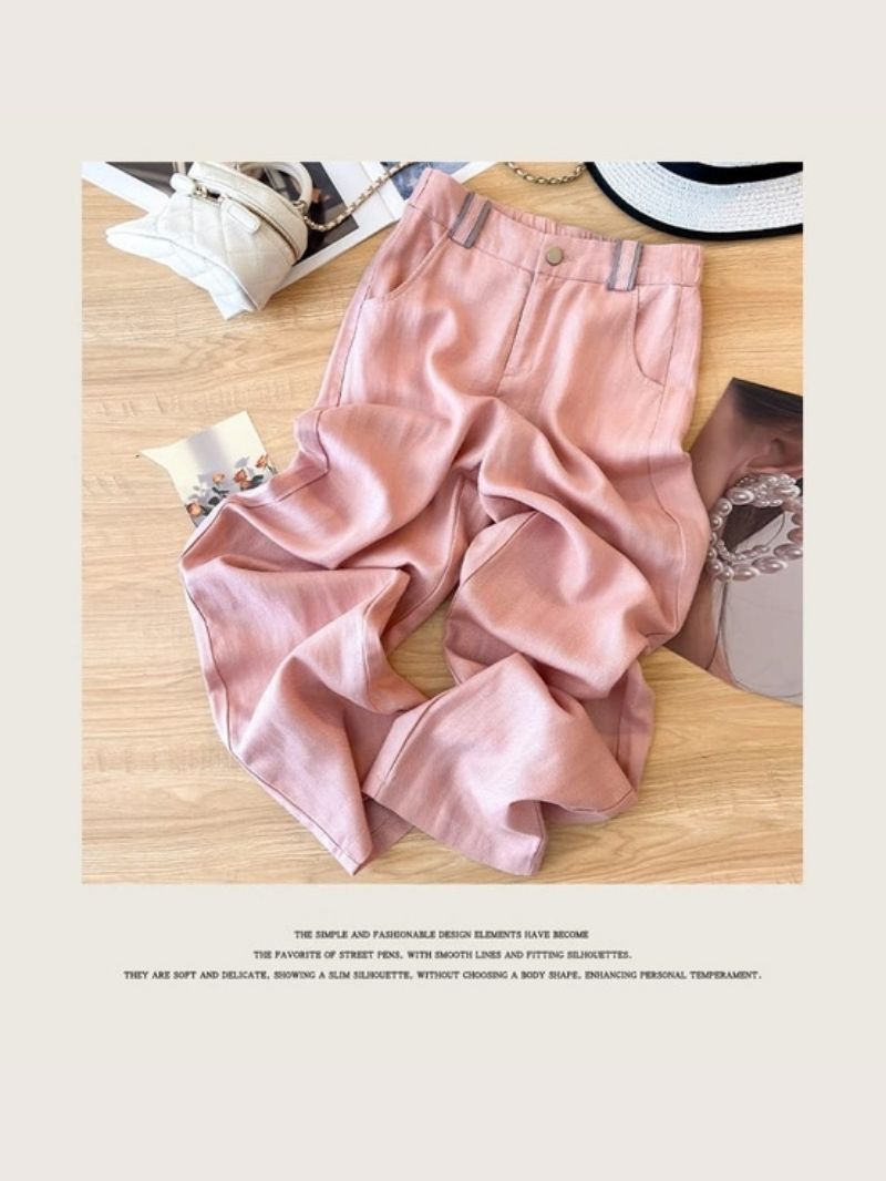 High-Waist Straight Trousers for Women  Casual Summer Pants