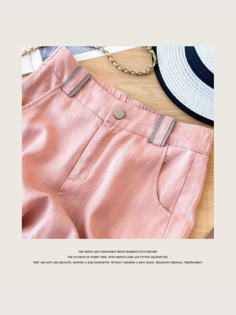 High-Waist Straight Trousers for Women  Casual Summer Pants
