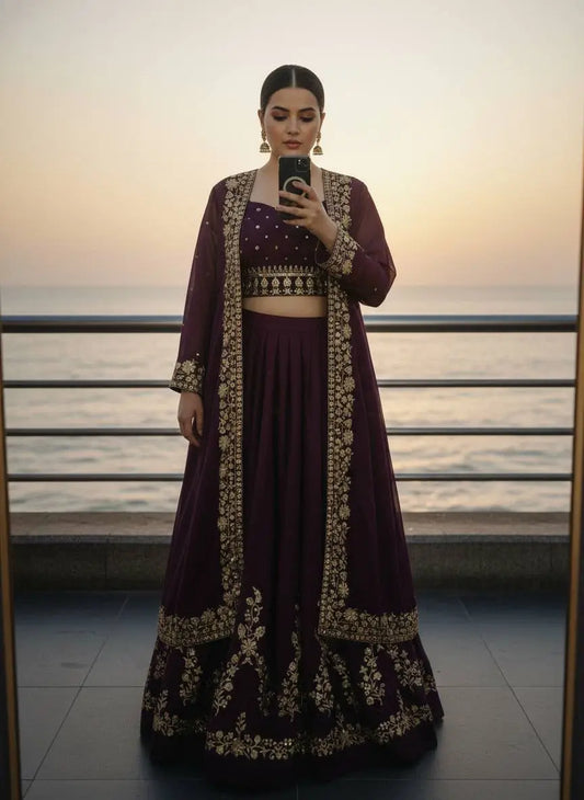 Indo-Western Lehenga Choli Set