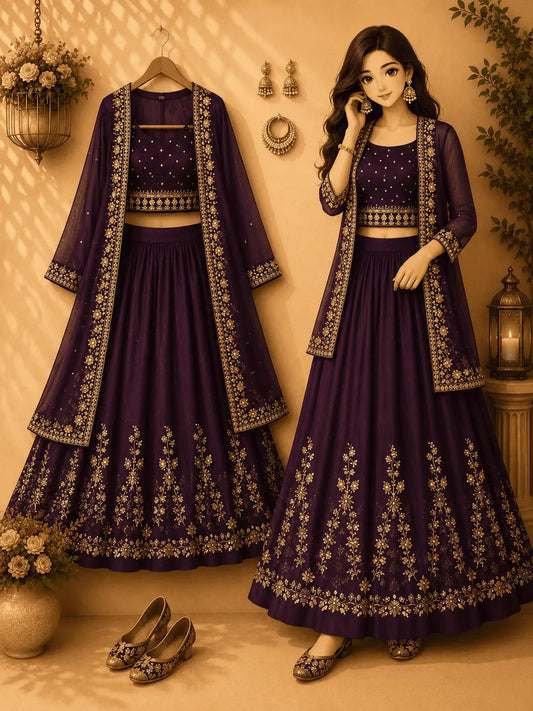 Indo-Western Lehenga Choli Set