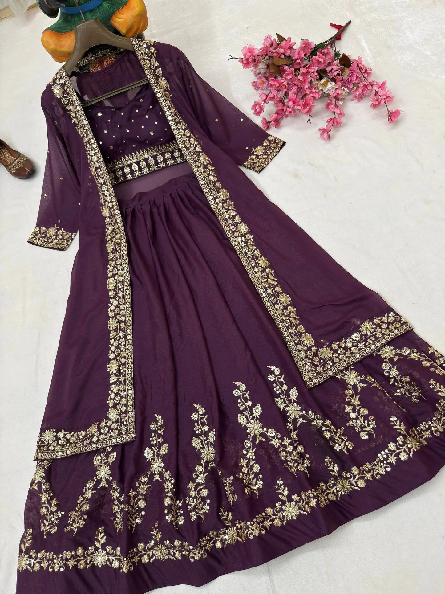 Indo-Western Lehenga Choli Set