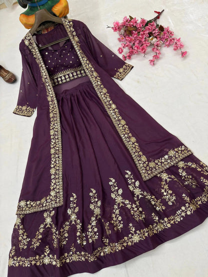 Indo-Western Lehenga Choli Set
