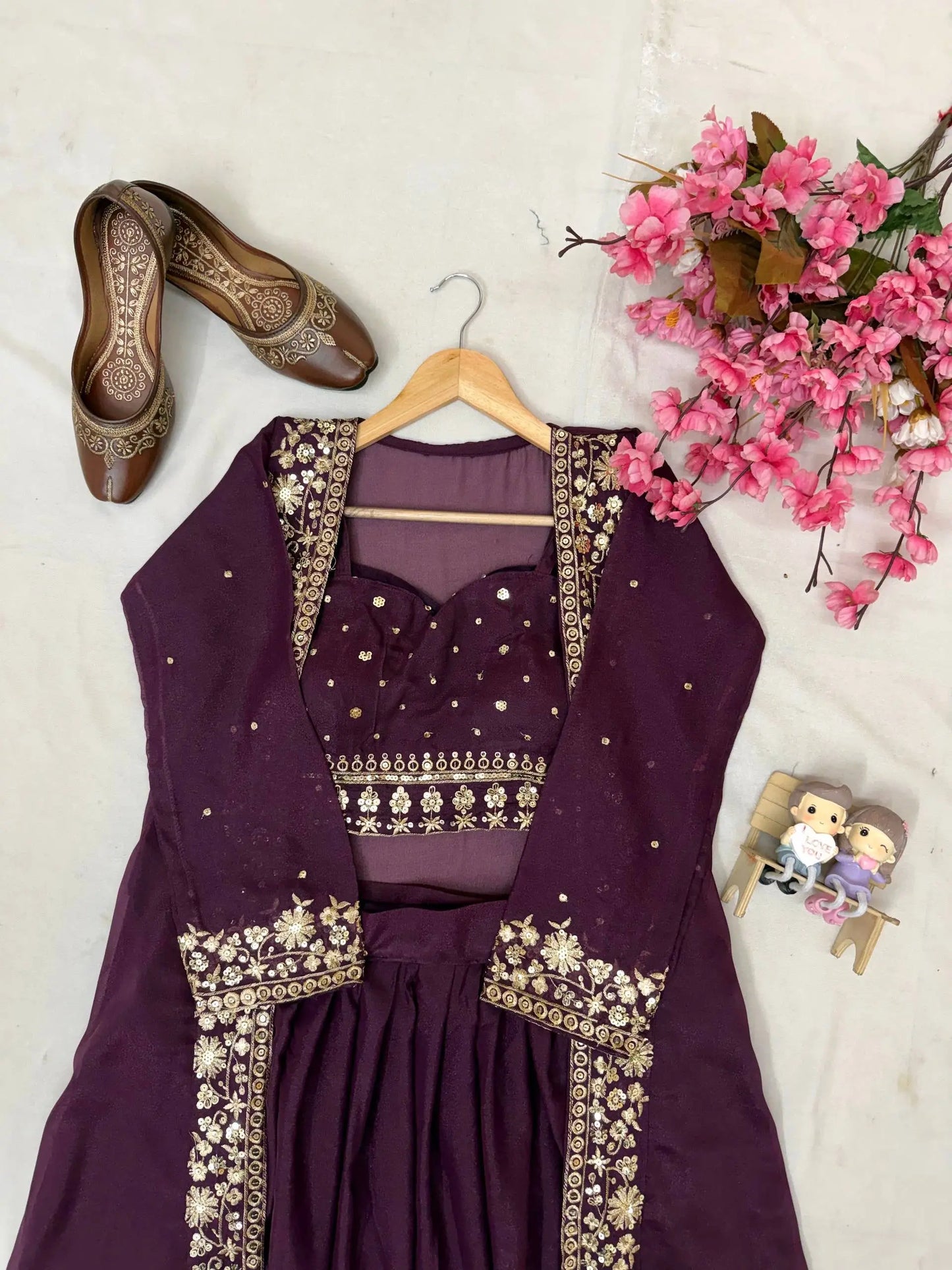Indo-Western Lehenga Choli Set