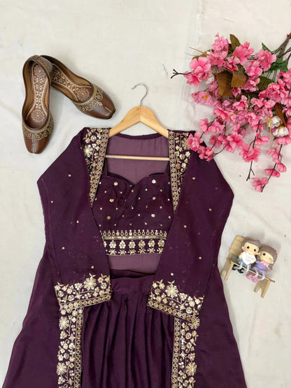 Indo-Western Lehenga Choli Set