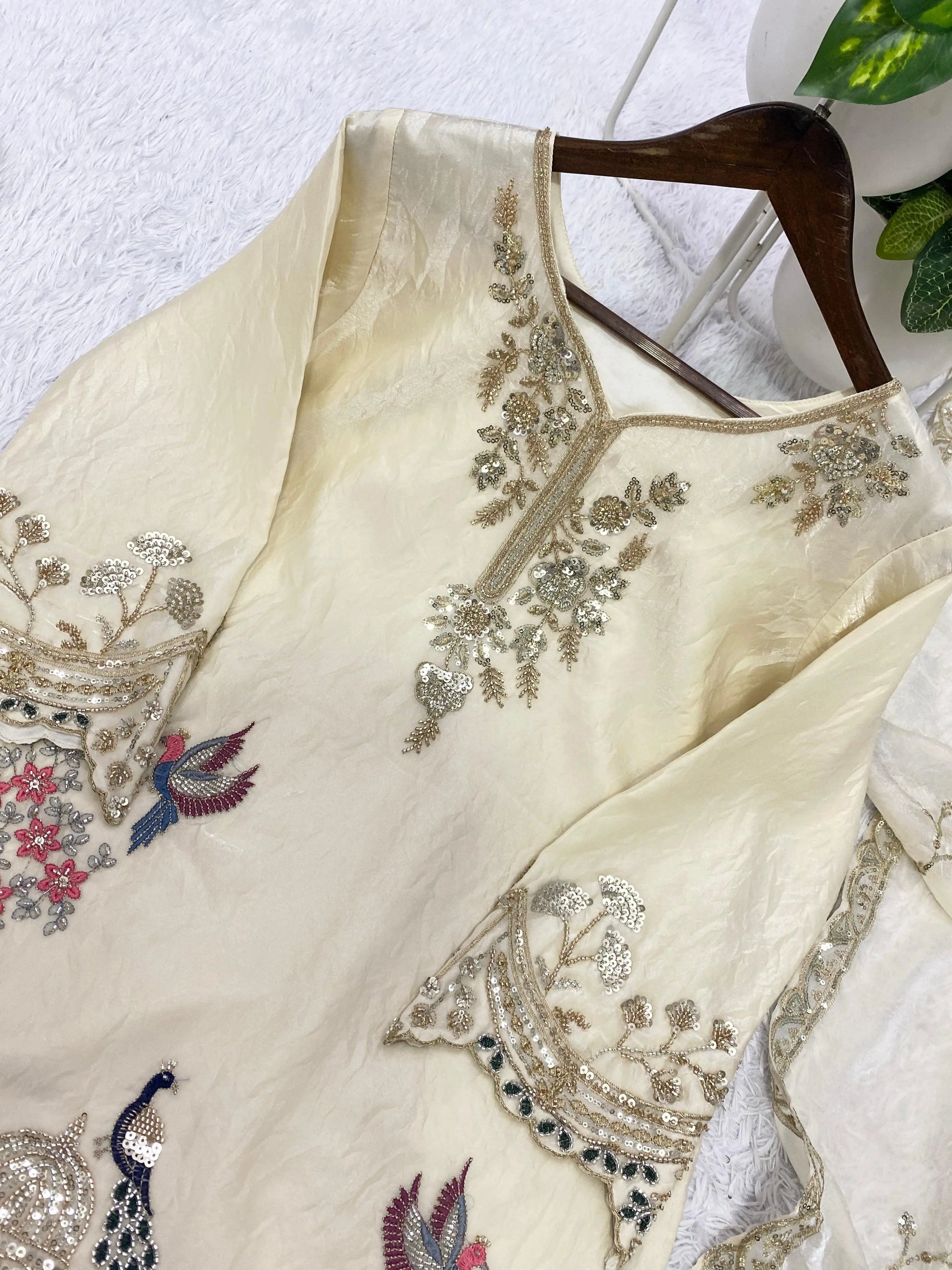 Ivory Heritage Embroidered Kurta Set