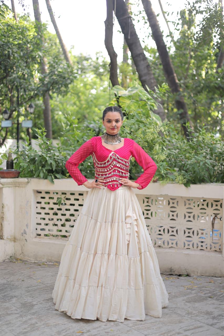 Kora Cotton Lehenga Choli Set for Women