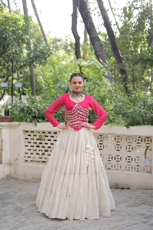 Kora Cotton Lehenga Choli Set for Women
