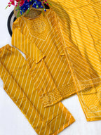 Kurti with Full Flair Palazzo & Dupatta