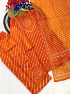 Kurti with Full Flair Palazzo & Dupatta