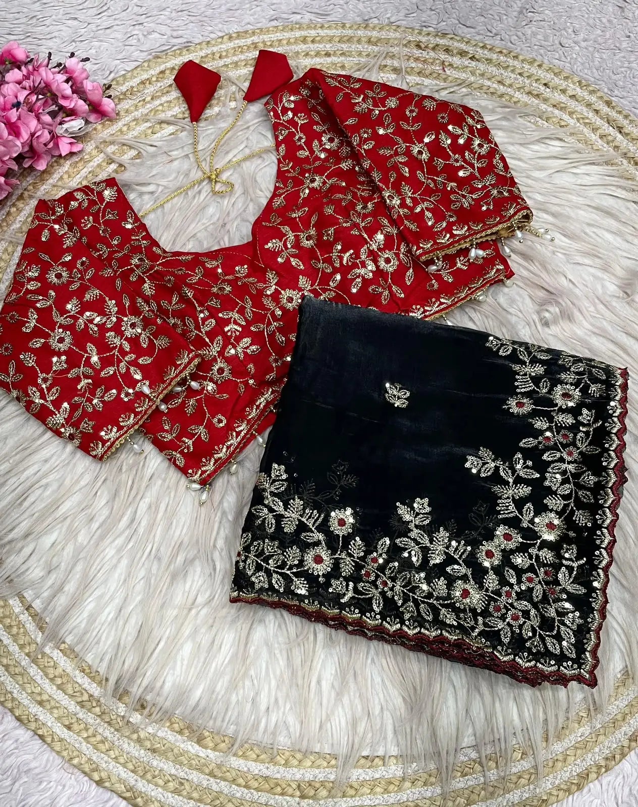 Mono Bangalori Fully Stitched Saree