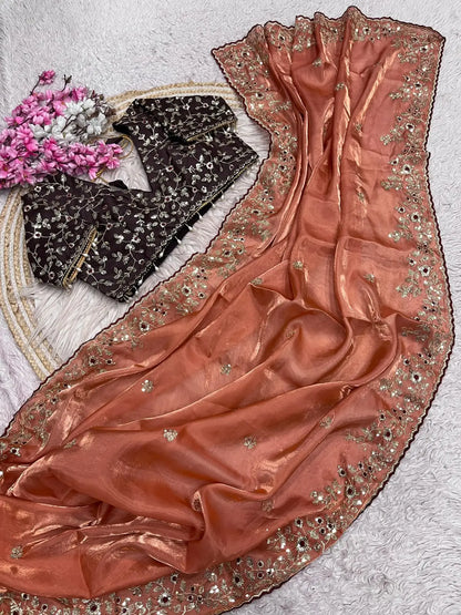 Mono Bangalori Fully Stitched Saree