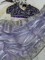 Mono Bangalori Fully Stitched Saree