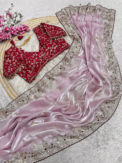 Mono Bangalori Fully Stitched Saree