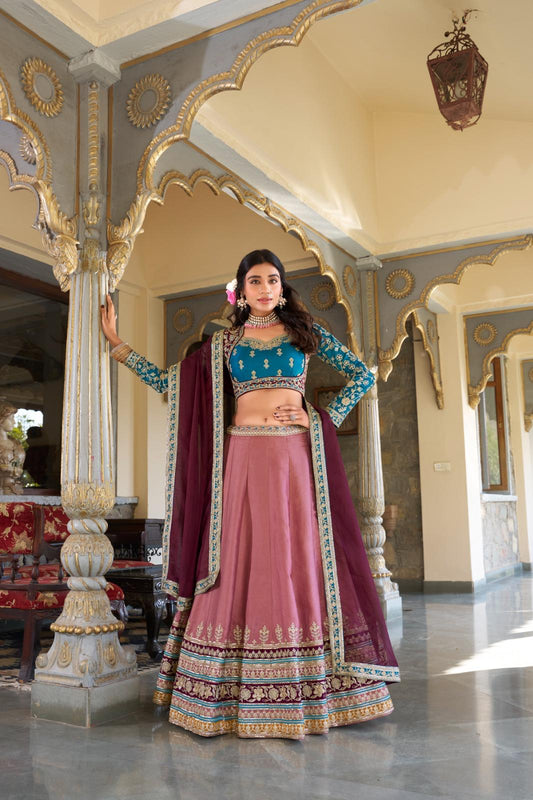 Moonga Silk Designer Lehenga Set for Wedding