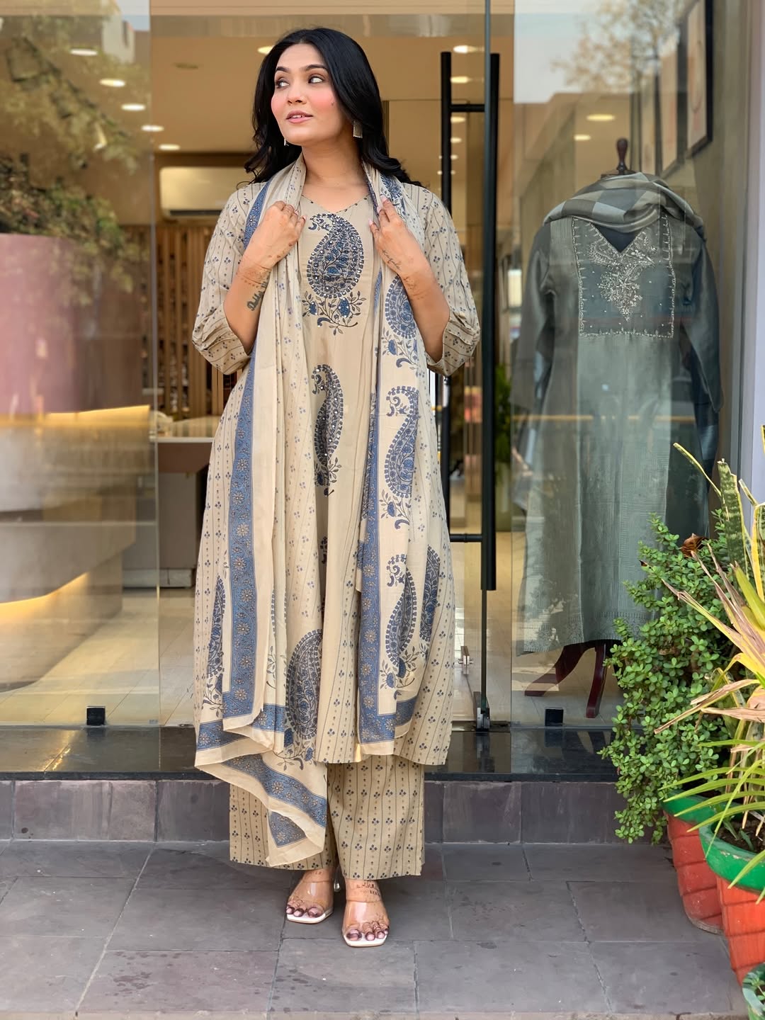 Morgan Silk Digital Print Suit