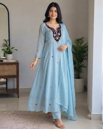 Mul Chanderi Gown for Women