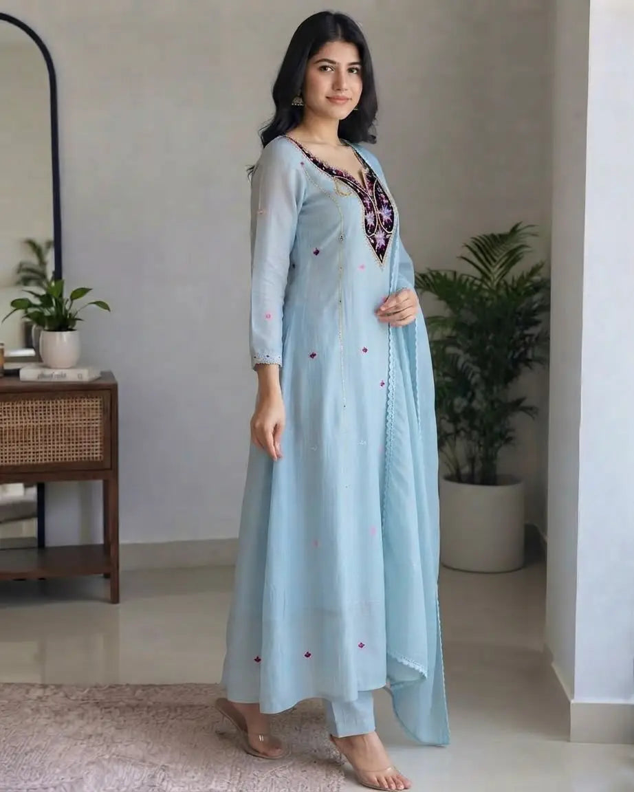 Mul Chanderi Gown for Women