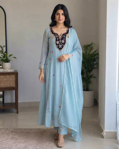 Mul Chanderi Gown for Women