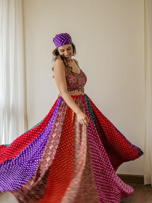 Multicolor Lehenga Set for Indian Festival