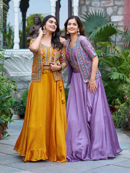 New Designer Festive Lehenga Choli & Koti for Women