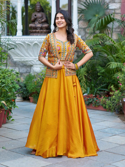 New Designer Festive Lehenga Choli & Koti for Women