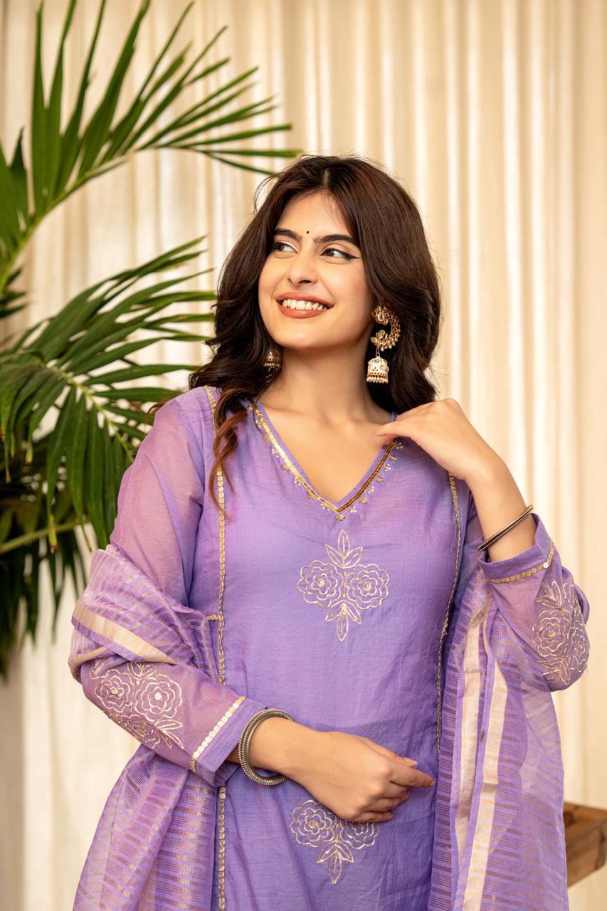 New Designer Kurti Pant Set with Dupatta for Women