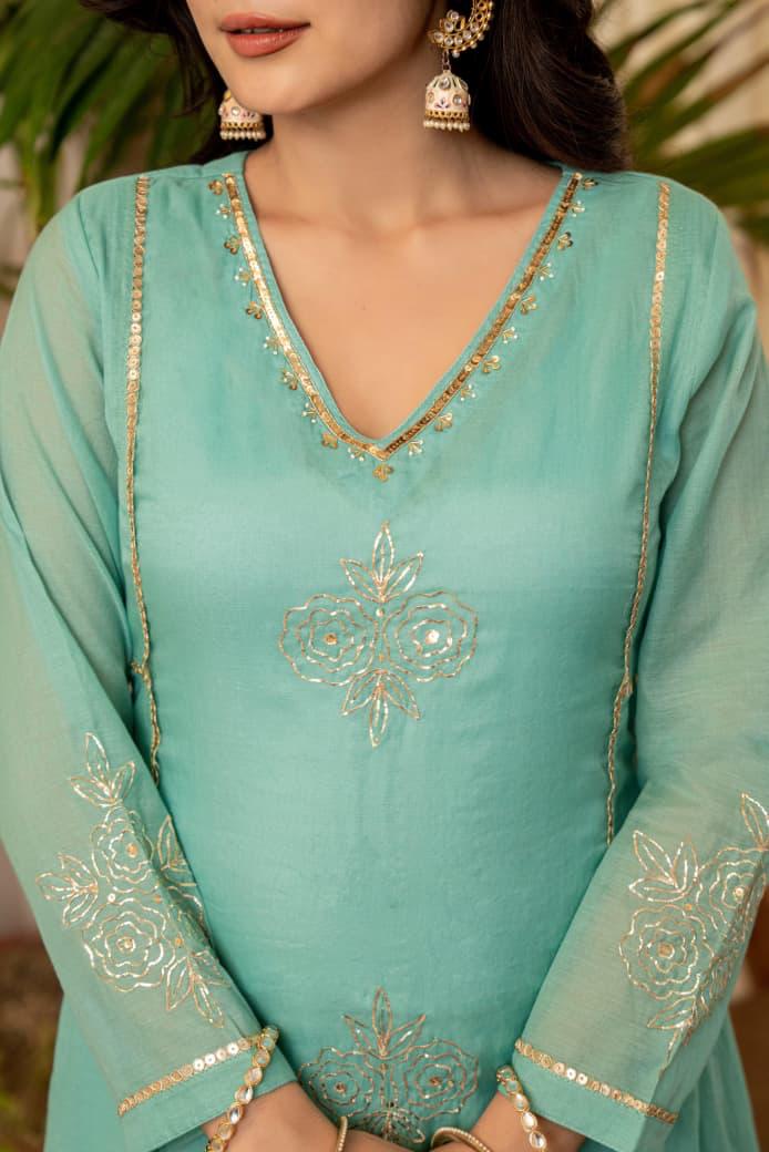 New Designer Kurti Pant Set with Dupatta for Women