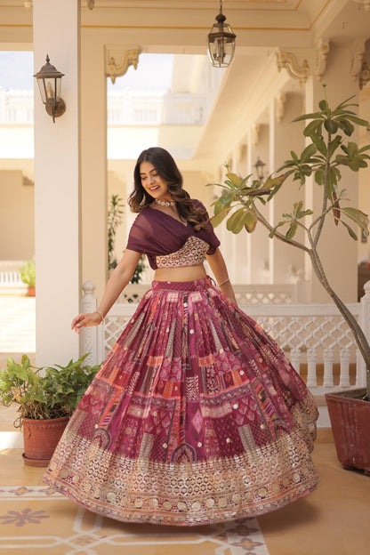 New Designer Russian Silk Lehenga for Women