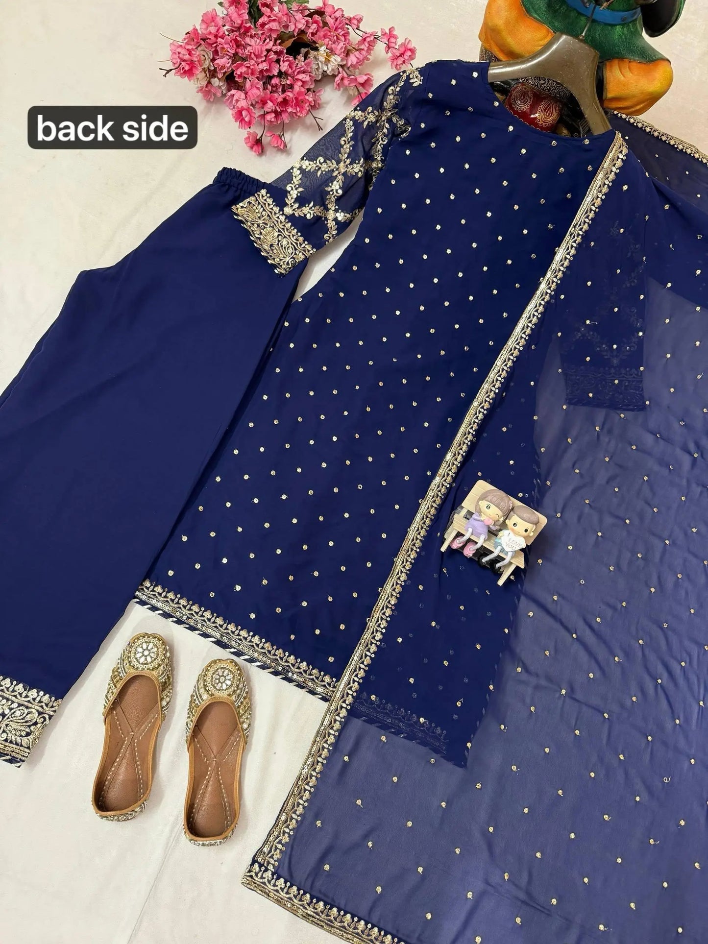 New Georgette Kurti Plazzo Set