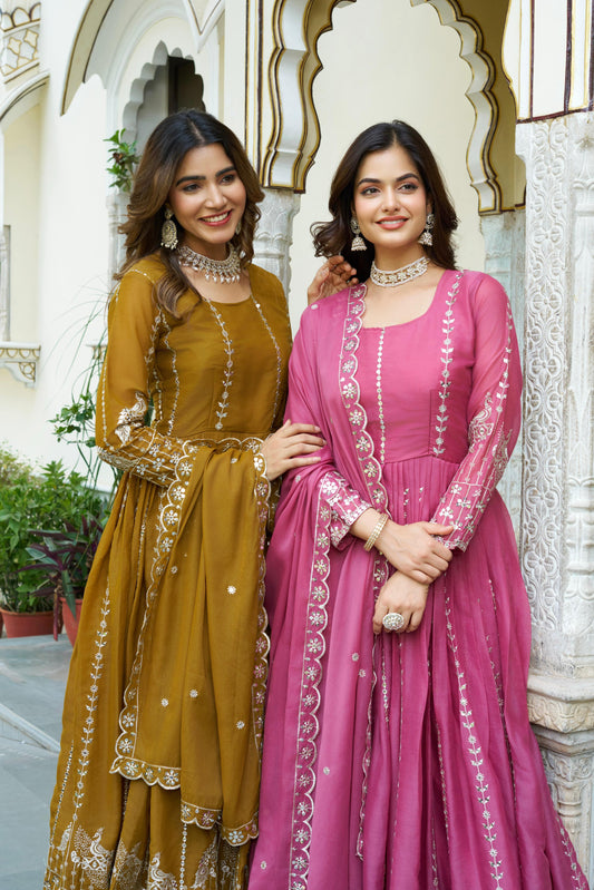 New Star Georgette Festive Gown for Wedding Wear