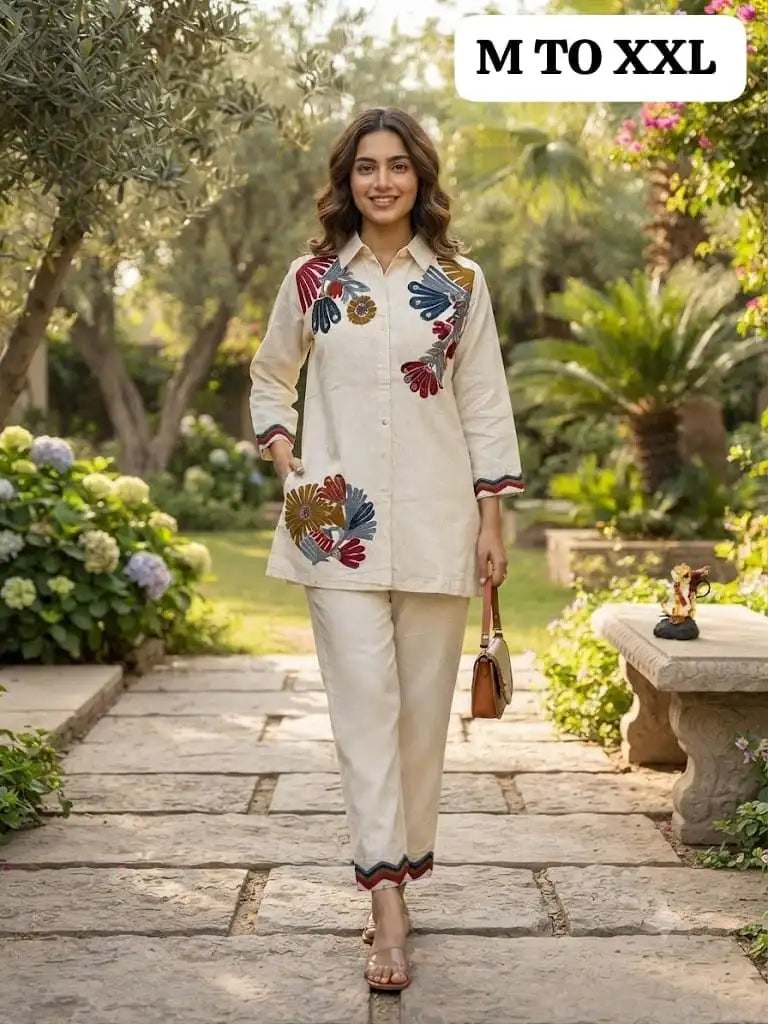 Off-White Dahlia Co-Ord Set