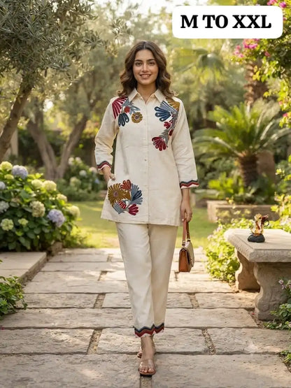 Off-White Dahlia Co-Ord Set